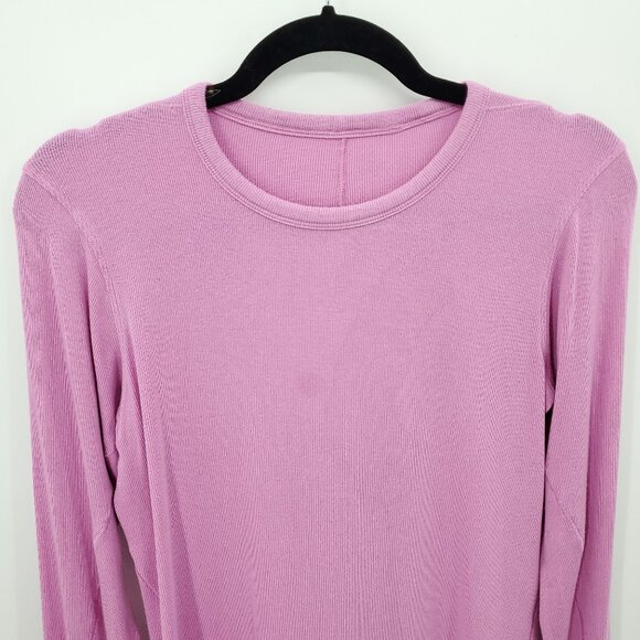 Lululemon Hold Tight Long-Sleeve Shirt M Velvet Dust Pink - Picture 6 of 15